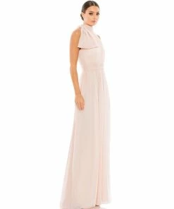 Ieena For Mac Duggal High Neck Chiffon Gown