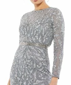 Mac Duggal Shop For Embellished Illusion Sheath Dress