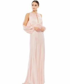 Ieena For Mac Duggal Long Sleeve Cold Shoulder Keyhole Gown Shop For