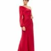 Ieena For Mac Duggal One Shoulder Blouson Sleeve Gown
