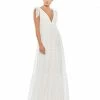 Ieena For Mac Duggal Tiered V-Neck Plunging Maxi Dress Shop For