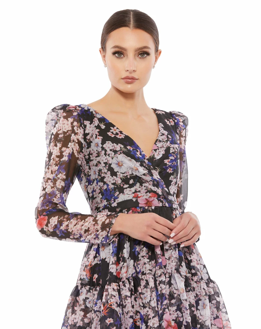Ieena For Mac Duggal Shop For Floral Print Faux Wrap Long Sleeve Mini Dress 3 Ieena For Mac Duggal Shop For Floral Print Faux Wrap Long Sleeve Mini Dress