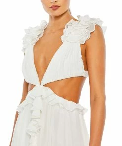 Mac Duggal Shop For Ruffled Cut-Out V Neck Mini Dress 5 Mac Duggal Shop For Ruffled Cut-Out V Neck Mini Dress