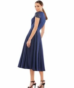 Ieena For Mac Duggal High Neck Cap Sleeve Tea Length Dress Shop For 11 Ieena For Mac Duggal High Neck Cap Sleeve Tea Length Dress Shop For