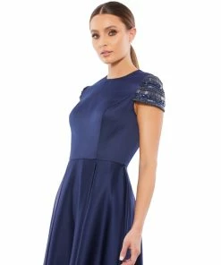 Ieena For Mac Duggal High Neck Cap Sleeve Tea Length Dress Shop For 10 Ieena For Mac Duggal High Neck Cap Sleeve Tea Length Dress Shop For