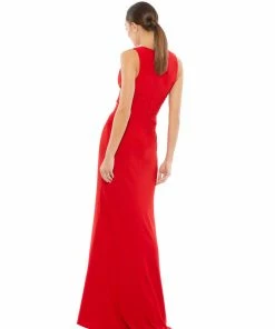 Ieena For Mac Duggal Pleated Bodice Jersey Column Gown 8 Ieena For Mac Duggal Pleated Bodice Jersey Column Gown
