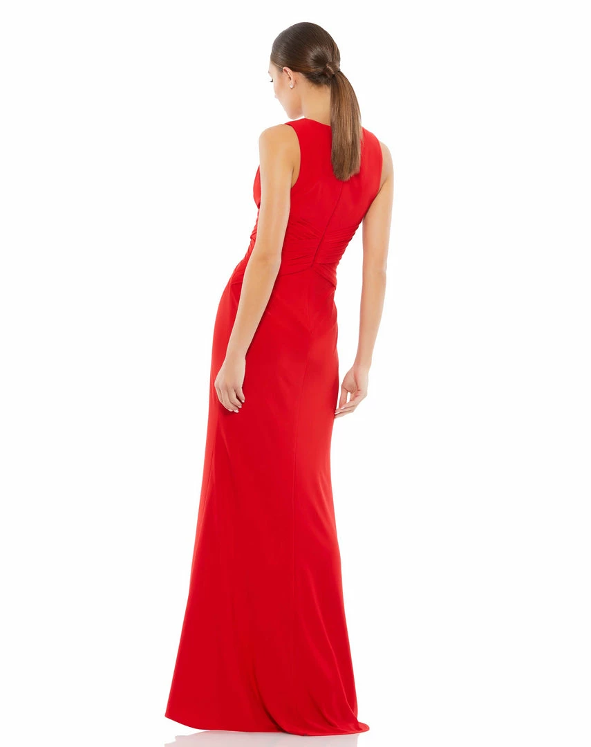 Ieena For Mac Duggal Pleated Bodice Jersey Column Gown 4 Ieena For Mac Duggal Pleated Bodice Jersey Column Gown