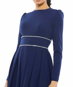 Ieena For Mac Duggal Shop For A-Line Rhinestone Waist Evening Gown