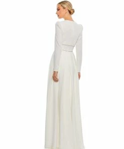 Ieena For Mac Duggal Shop For A-Line Rhinestone Waist Evening Gown