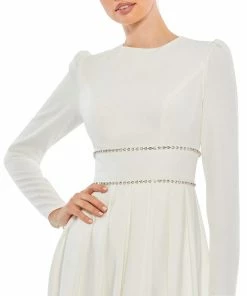 Ieena For Mac Duggal Shop For A-Line Rhinestone Waist Evening Gown