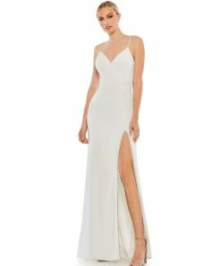 Ieena For Mac Duggal Sweetheart Evening Gown W/ Rhinestone Accents