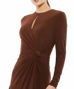 Ieena For Mac Duggal Shop For Keyhole Gathered Waist Jersey Gown