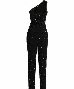 MAC Jumpsuits & Rompers All Over Rhinestone One Shoulder Jumpsuit | Sample | Sz. 2