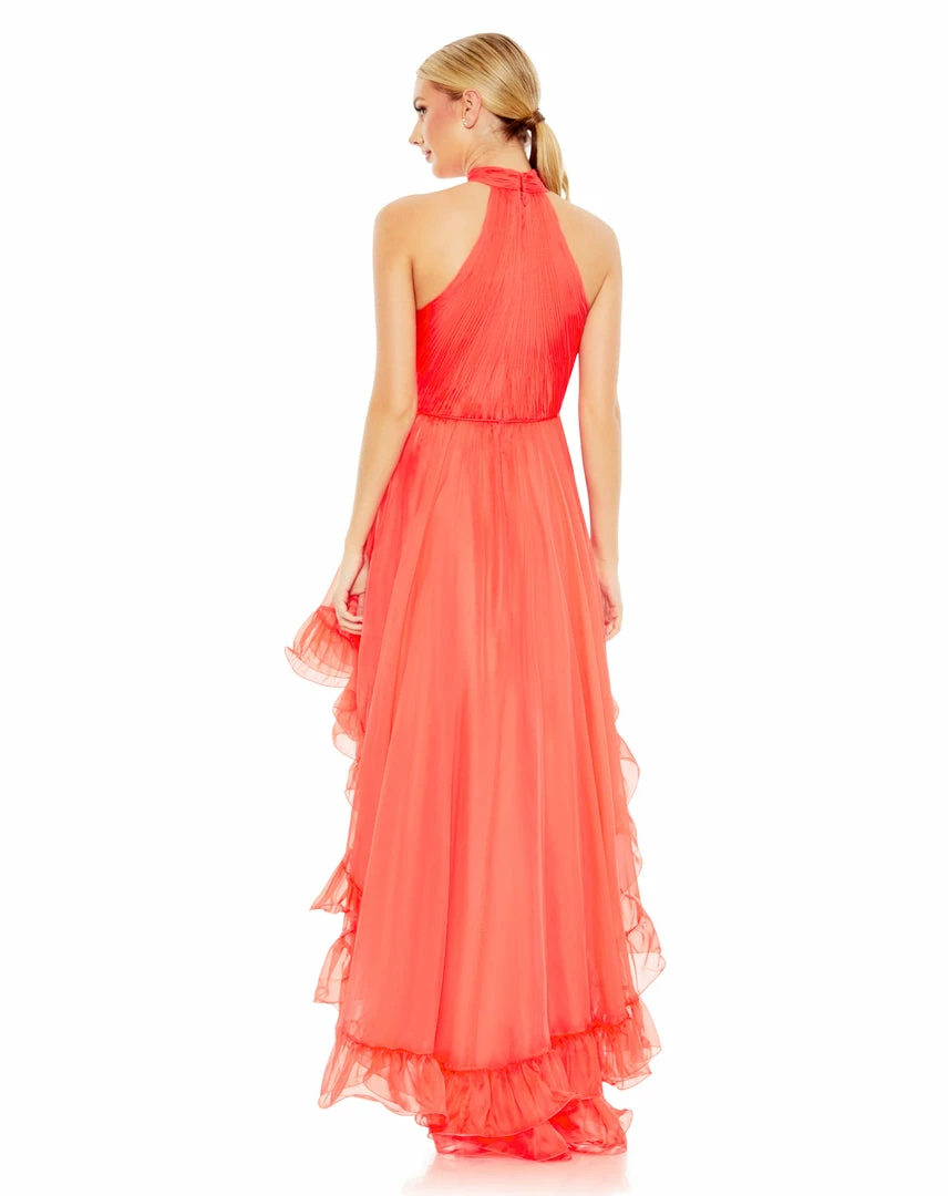 Ieena For Mac Duggal Shop For Ruffle Tiered High Low Pleated Halter Neck Gown 2 Ieena For Mac Duggal Shop For Ruffle Tiered High Low Pleated Halter Neck Gown