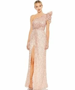 Mac Duggal Embellished Puff One Shoulder Gown Shop For