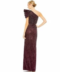 Mac Duggal Embellished Puff One Shoulder Gown Shop For