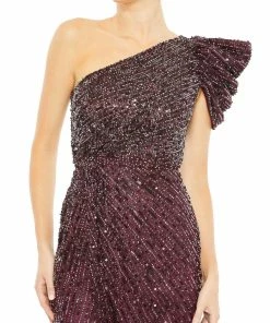 Mac Duggal Embellished Puff One Shoulder Gown Shop For