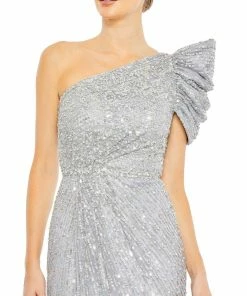 Mac Duggal Embellished Puff One Shoulder Gown Shop For