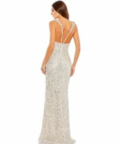 Mac Duggal Embellished Ruffle Strap Trumpet Gown Shop For