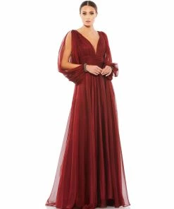 Mac Duggal Shop For Whimsical Chiffon Evening Gown