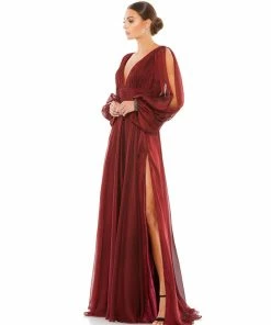 Mac Duggal Shop For Whimsical Chiffon Evening Gown