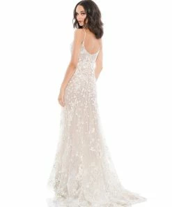 Mac Duggal Floral Embroidered Corset Bodice Gown