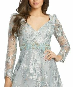Mac Duggal Sterling Long Sleeve Dress