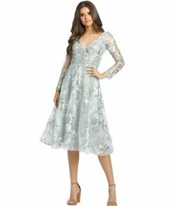 Mac Duggal Sterling Long Sleeve Dress