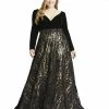Mac Duggal Beaded Velvet Evening Gown (Plus)