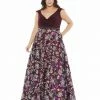 Mac Duggal Floral Embellished Ball Gown (Plus) Mother Of The Bride + Groom Dresses