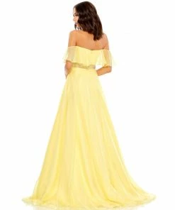 Mac Duggal Shop For Flowy Off-the-Shoulder Gown