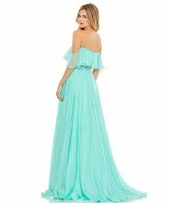 Mac Duggal Shop For Flowy Off-the-Shoulder Gown