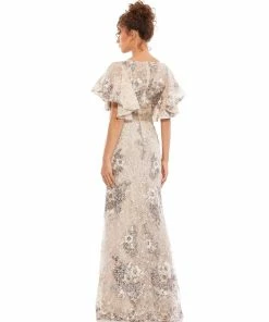 Mac Duggal Bell Sleeve Floral Embellished Gown Shop For
