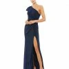 Mac Duggal Ruffled One Shoulder Draped Gown Shop For
