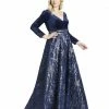Mac Duggal Midnight Velvet A-Line Evening Gown (Plus) Shop For