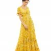 Ieena For Mac Duggal Shop For Flounce Sleeve Floral Maxi Dress