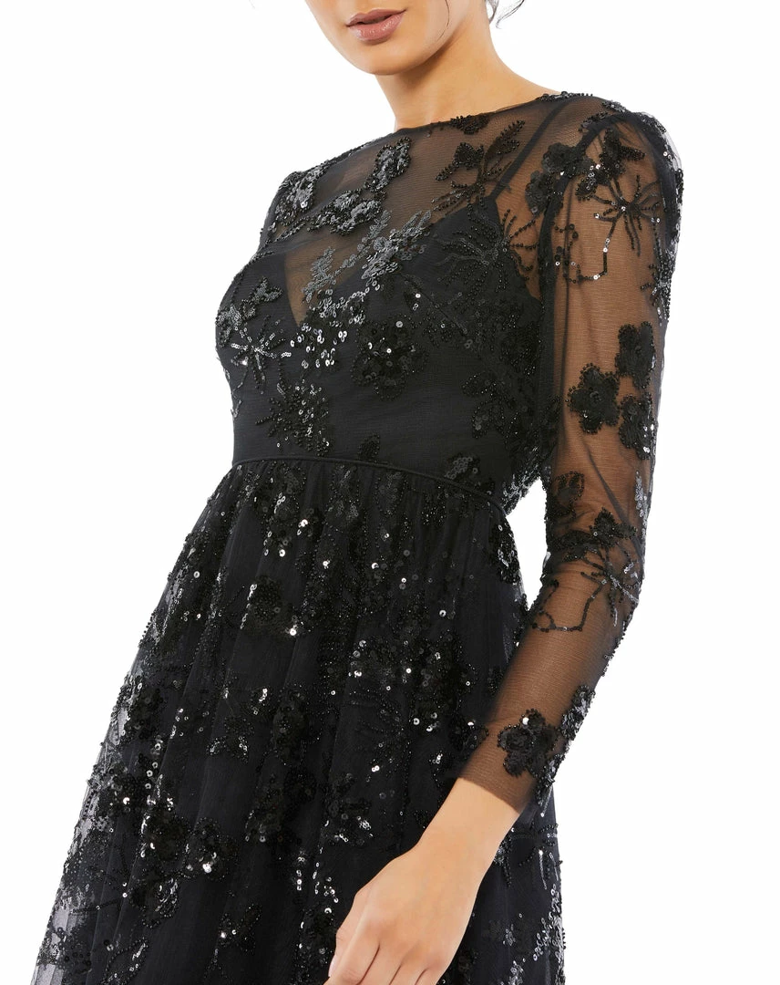 Mac Duggal Shop For Floral Embellished Illusion Cocktail Dress 3 Mac Duggal Shop For Floral Embellished Illusion Cocktail Dress