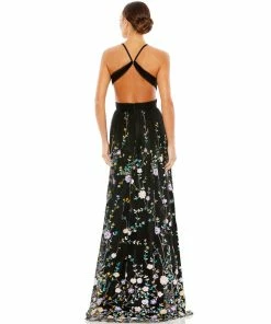 Mac Duggal Embellished Criss Cross Sleeveless Gown Shop For
