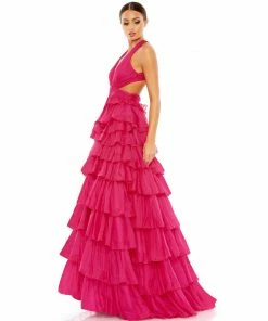 Mac Duggal Shop For Chiffon Layered Cut Out Ballgown