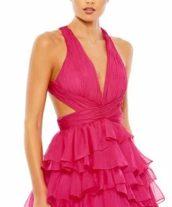 Mac Duggal Shop For Chiffon Layered Cut Out Ballgown