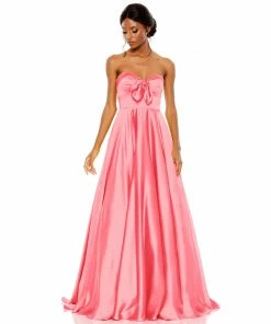 Mac Duggal Shop For Bow Sweetheart Strapless A Line Gown