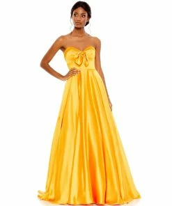 Mac Duggal Shop For Bow Sweetheart Strapless A Line Gown