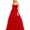 Mac Duggal Bustier Tulle Tiered Ballgown