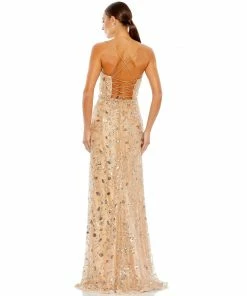 Mac Duggal Embellished Sleeveless Lace Up Gown New Arrivals