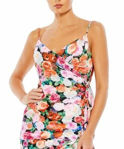 Mac Duggal New Arrivals Floral Print Asymmetrical Ruffle Hem Gown 6 Mac Duggal New Arrivals Floral Print Asymmetrical Ruffle Hem Gown