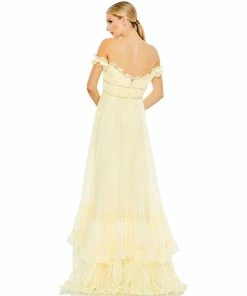 Mac Duggal Shop For Ruffle Tiered Babydoll Flowy Gown