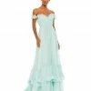 Mac Duggal Shop For Ruffle Tiered Babydoll Flowy Gown