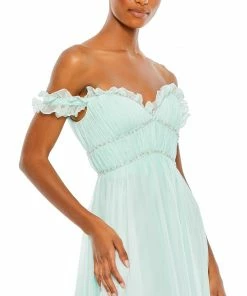 Mac Duggal Shop For Ruffle Tiered Babydoll Flowy Gown