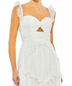 Mac Duggal Shop For Ruffle Tiered Sleeveless Flowy A Line Gown