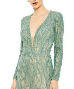 Mac Duggal Long Sleeve Embellished Trumpet Gown Shop For 8 Mac Duggal Long Sleeve Embellished Trumpet Gown Shop For